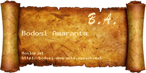 Bodosi Amaranta névjegykártya
